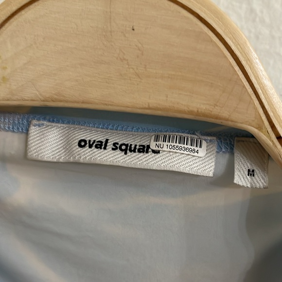 OVAL SQUARE Women's Skye Long Sleeve Blouse Size Medium in Blue Pool - Picture 4 of 7